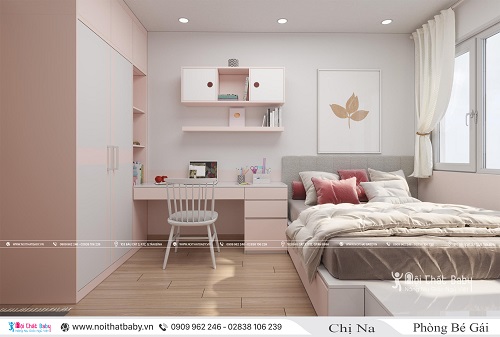 Thiết kế nội thất phòng ngủ bé gái đẹp tại Emerald Celadon City 104m2